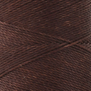 Zoom bobine fil micro-macramé marron acajou