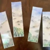 4 marques-pages aquarelle forêt brumeuse